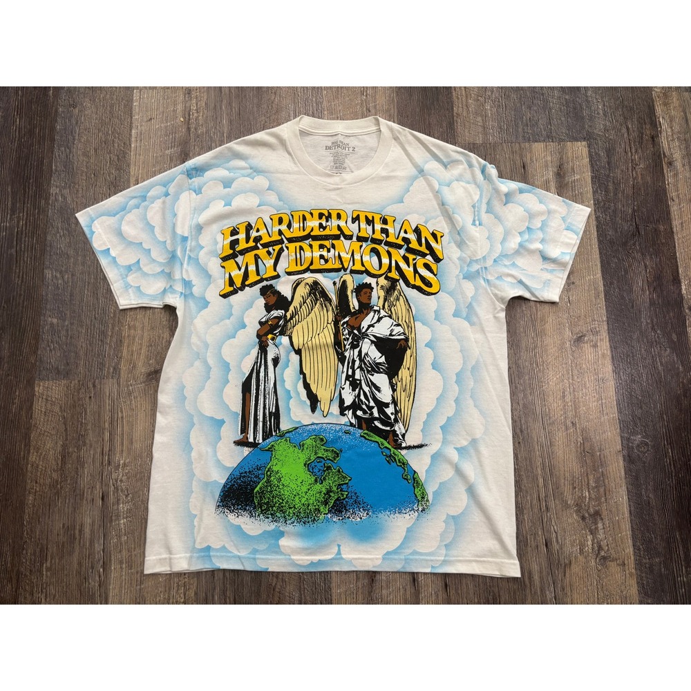 Big Sean Detroit 2 Harder Than My Demons Phoenix Graphic T-Shirt White XL